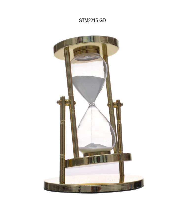 Высококачественная металлическая вращающаяся латунная нержавеющая рама цветной песок 30 минут песочные часы таймер
