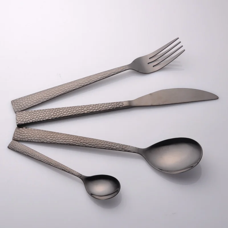 Wholesale Custom Cutlery Set Hot Sell Mirror Polish Matte Black