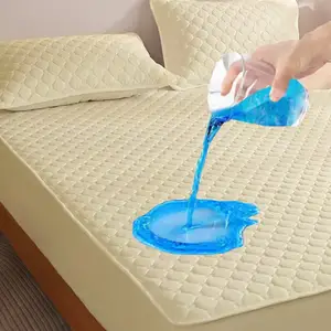 Waterproof Mattress Protector, Breathable Quilted Mattress Cover  Queen Size Fitted Sheet Mattress Protector, Machine Washable