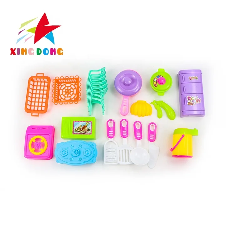 Cheap Cute Pretend Play Toys Educational Simulation Kitchen Cooking Tableware Play Set