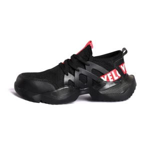 Wholesale Fly Knit Fabric Low-top Lace-up Safety Shoes Anti Impact Puncture-proof Security Shoes Lightweight Labor Work Footwear