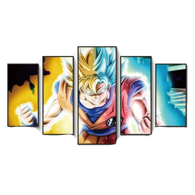 Impressões hd peças dragon ball goku anime, desenhos animados