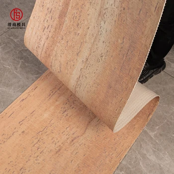 Materials veneer mcm tile ms line clay weaving look design travertine stone cladding flexible tile