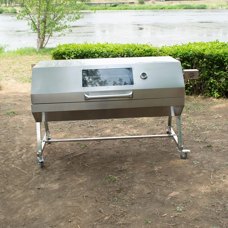 Alibaba.com: Stainless steel barbeque smoker with rotary grill for ...