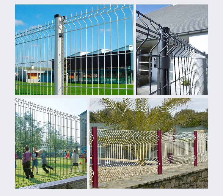 product curved hot dip galvanized peach post mesh fence coated welded 3d pvc fencing trellis  gates iron metal ral colors not support-8
