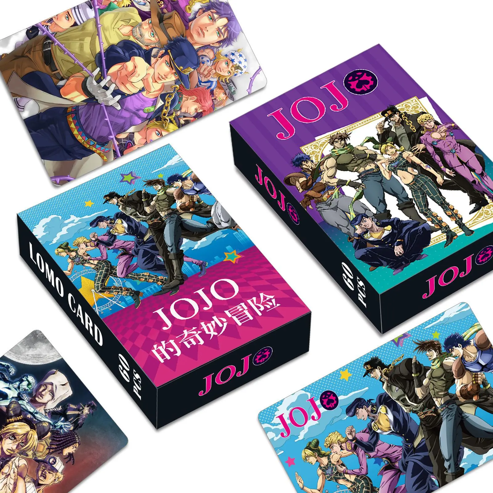 JOJO's BIZARRE ADVENTURE ポストカードセット Manufacturer 2 Styles 60pc/box JoJo's Bizarre Adventure Lomo Card