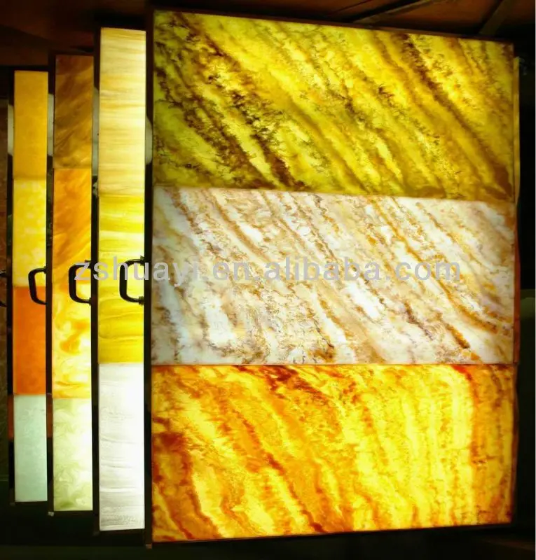 Translucent Artificial Onyx Marble Sheet - Luxury Backlit Slab for ...