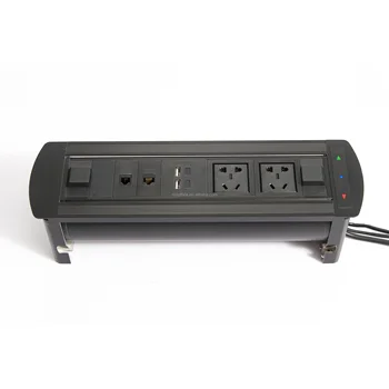 Multifunctional Audio Visual System Automatic Multifunctional Flip up Rotation Built in Desktop Socket for Conference Room