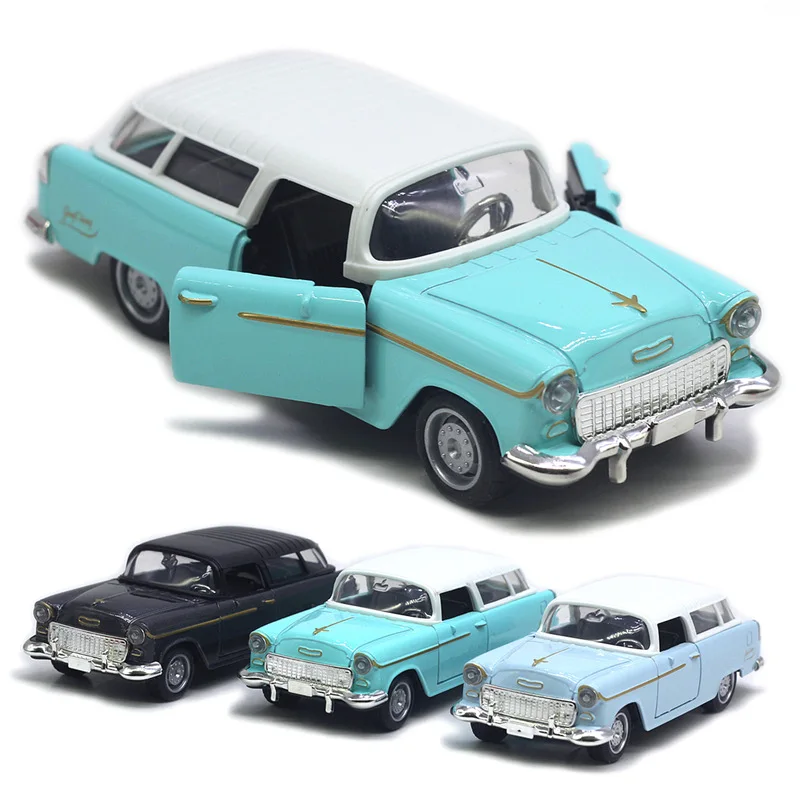 Alloy Pull Back Car Models Metal Diecasts Toy Vehicle 1:32 High Simulation Retro Vintage Car Toy Kid's Gift
