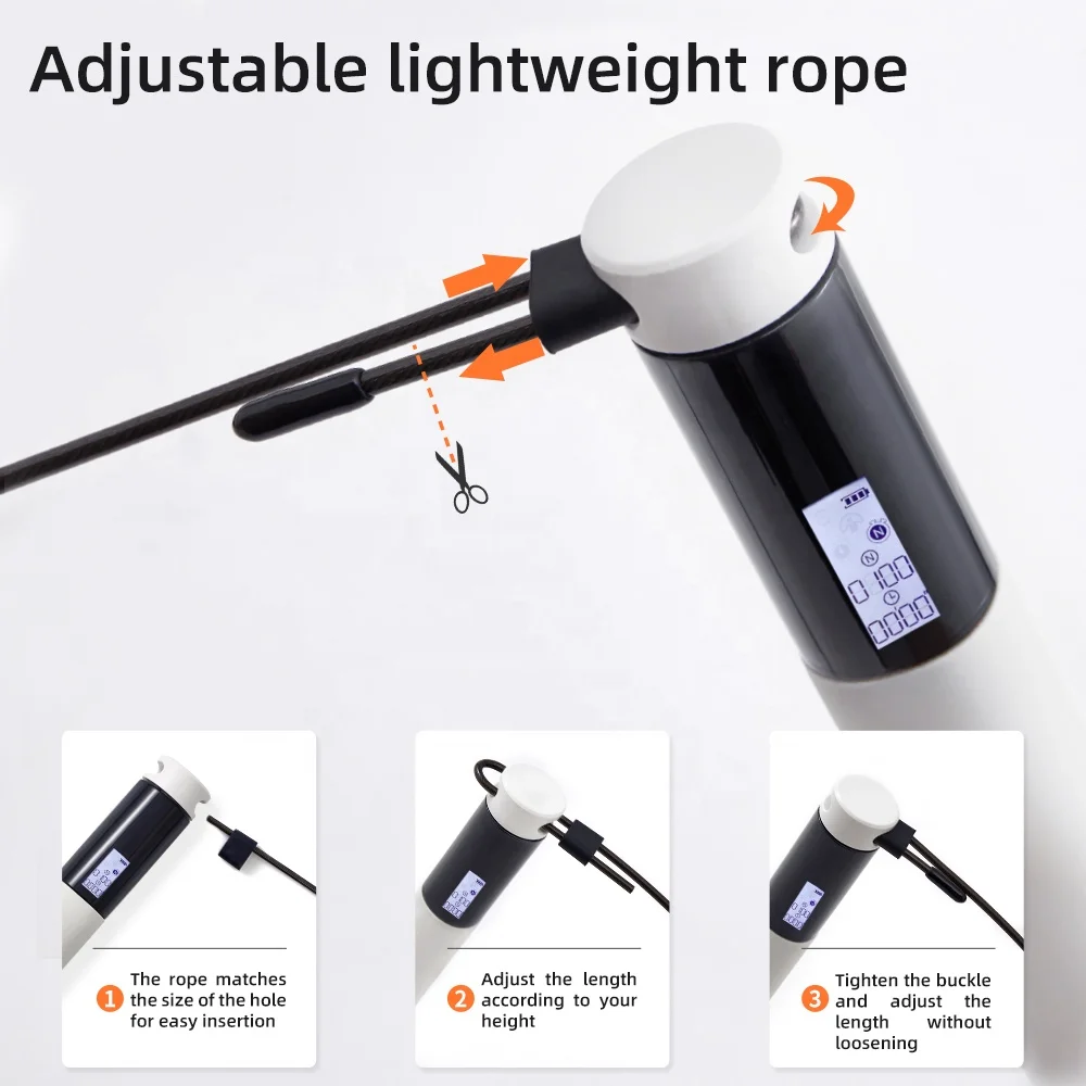 RS1950ULB Smart Cordless Jump Rope Less Digital Counter Pvc Smart Skipping Rope Smart Jump Rope With Tuya App
