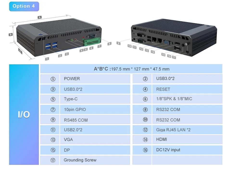 
Безвентиляторный компактный 2 Lan i3 7020U 3867U 4K TPM X86 RS232/RS485 GPIO 9-36V система barebone промышленный Мини ПК для киоска 