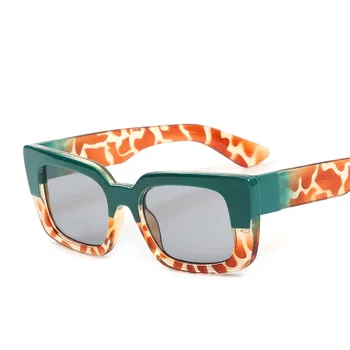 Fancy Plastic Rectangle Shape New Retro Small Frame Personality Unisex Squared Sunglasses