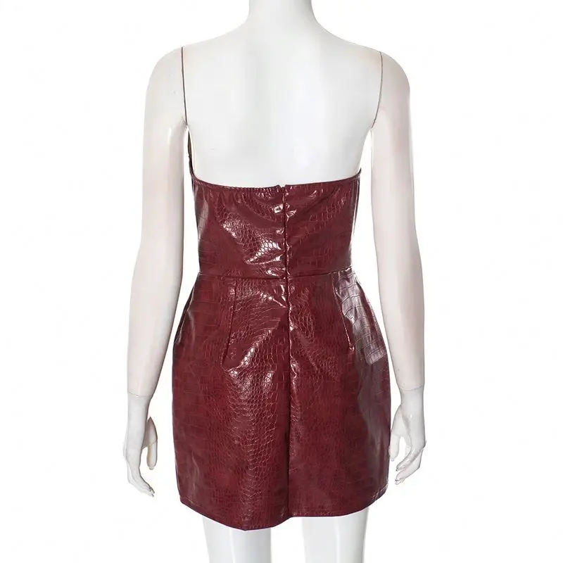 knee length dresses for ladies Susana Monaco Faux Leather Tube Corset Dress main image 0