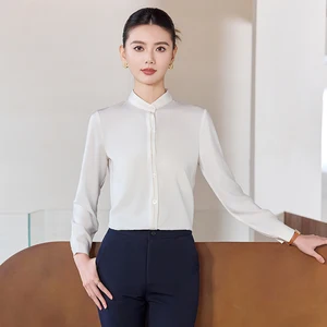 High Quality Women's Overalls Shirts Women's Fitted Long Sleeve Tops Women's Subordinate V-neck Sexy Tops