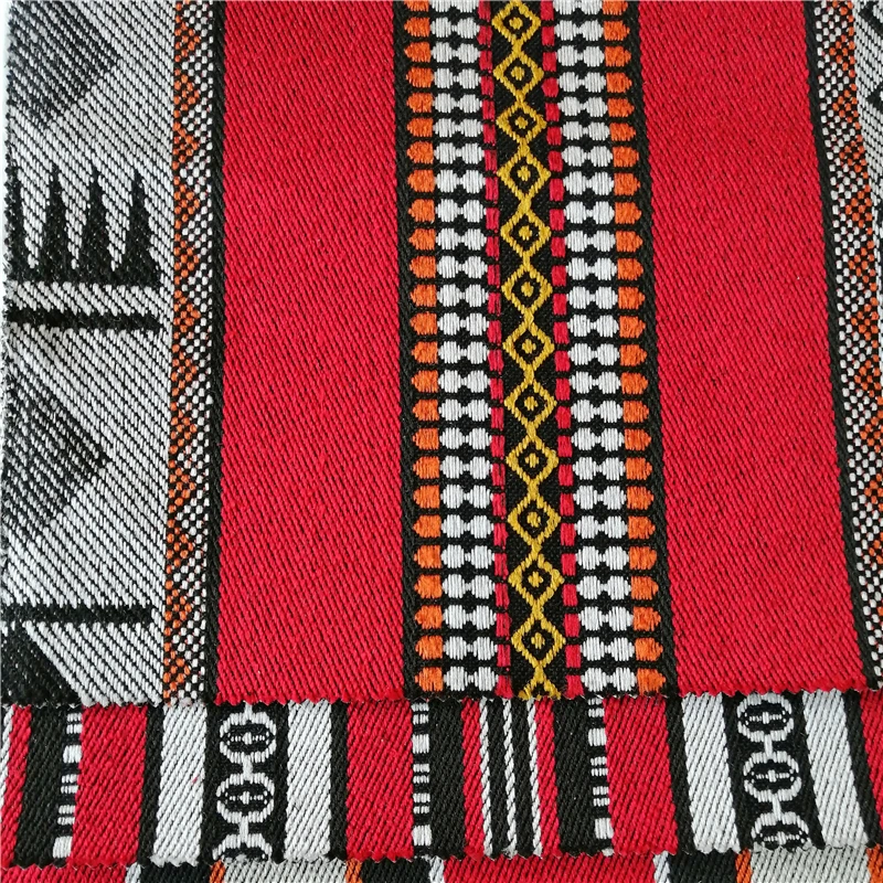 Free Sample 100% Polyester Turkey Seccade Arabic Upholstery Chair Sofa Sadu Fabric Yarn Dyed Fabric for Home Textile