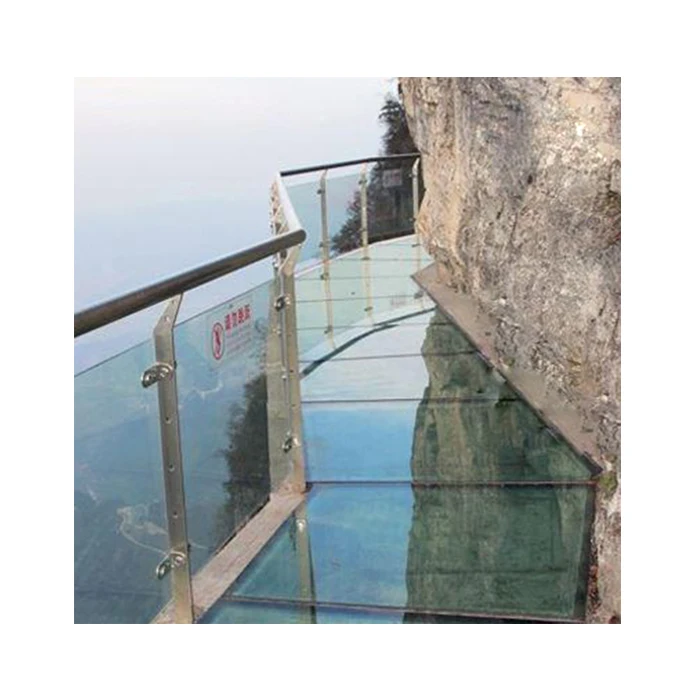 Unique Design Non slip Tempered Glass Floor Triple Laminated Glass Sky Walk