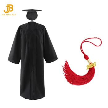 Black 100% Polyester Graduation Gown and Caps with Red Tassels Graduation  Gown with Red Stole| Alibaba.com