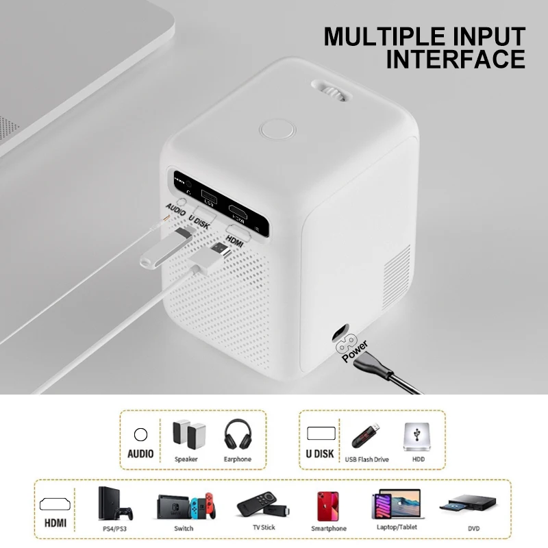Rigal B1 Smart Data Show Portable Projector Android Mini bluetooth Tv Led Mobile Phone Portable  Projector for Phone