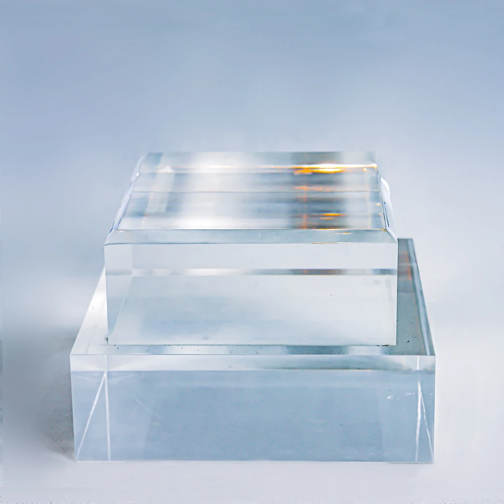 High Quality Transparent clear Round square Riser Lucite Acrylic Block ...