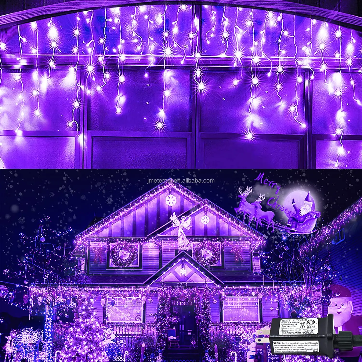 Solar Power Holiday Lighting Outdoor Waterproof Solar Led Icicle String