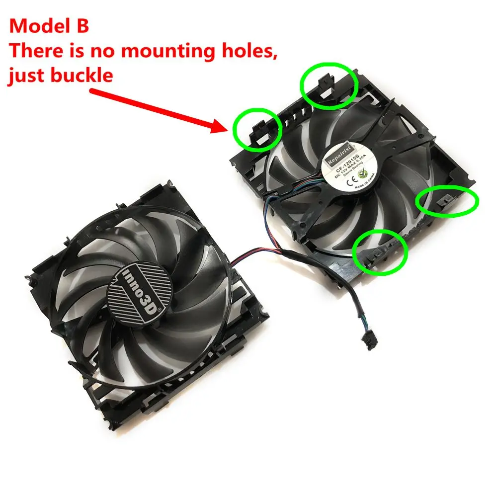 Source CF12915S InnoVISION GTX1060 GPU VGA Card Cooler Fan For