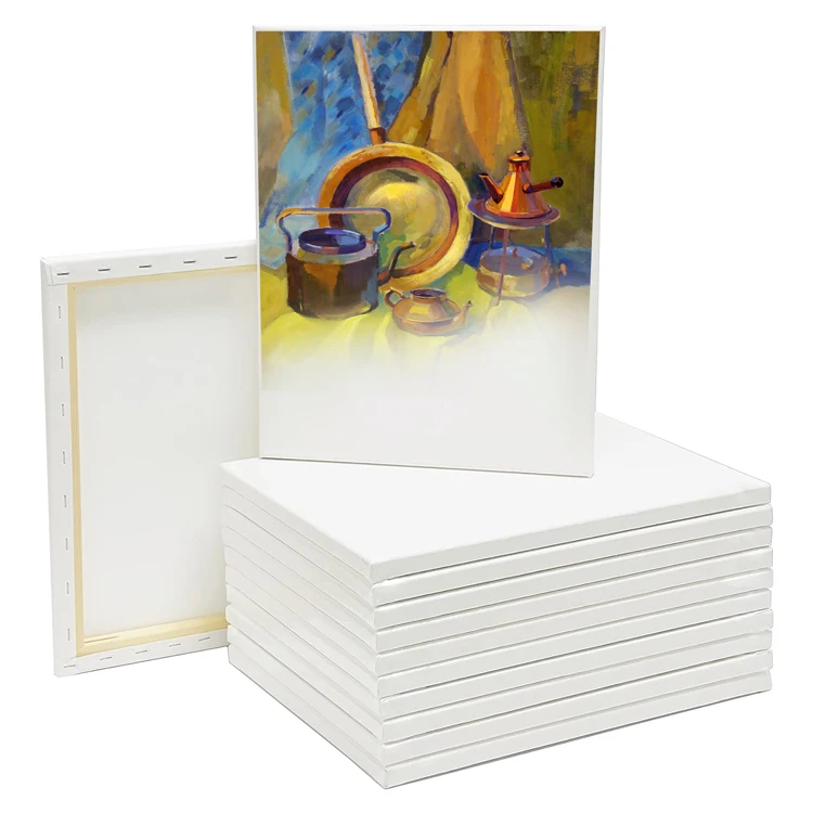 Оптовая продажа индивидуальное изготовление 280 г 40x40 см чистый растягивающийся деревянный художественный холст для детской живописи