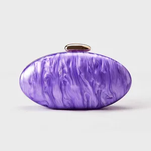 New Transparent Fashion Trend Bullet Head Design Bag Acrylic Dinner Bag Hand-held Bag for Women