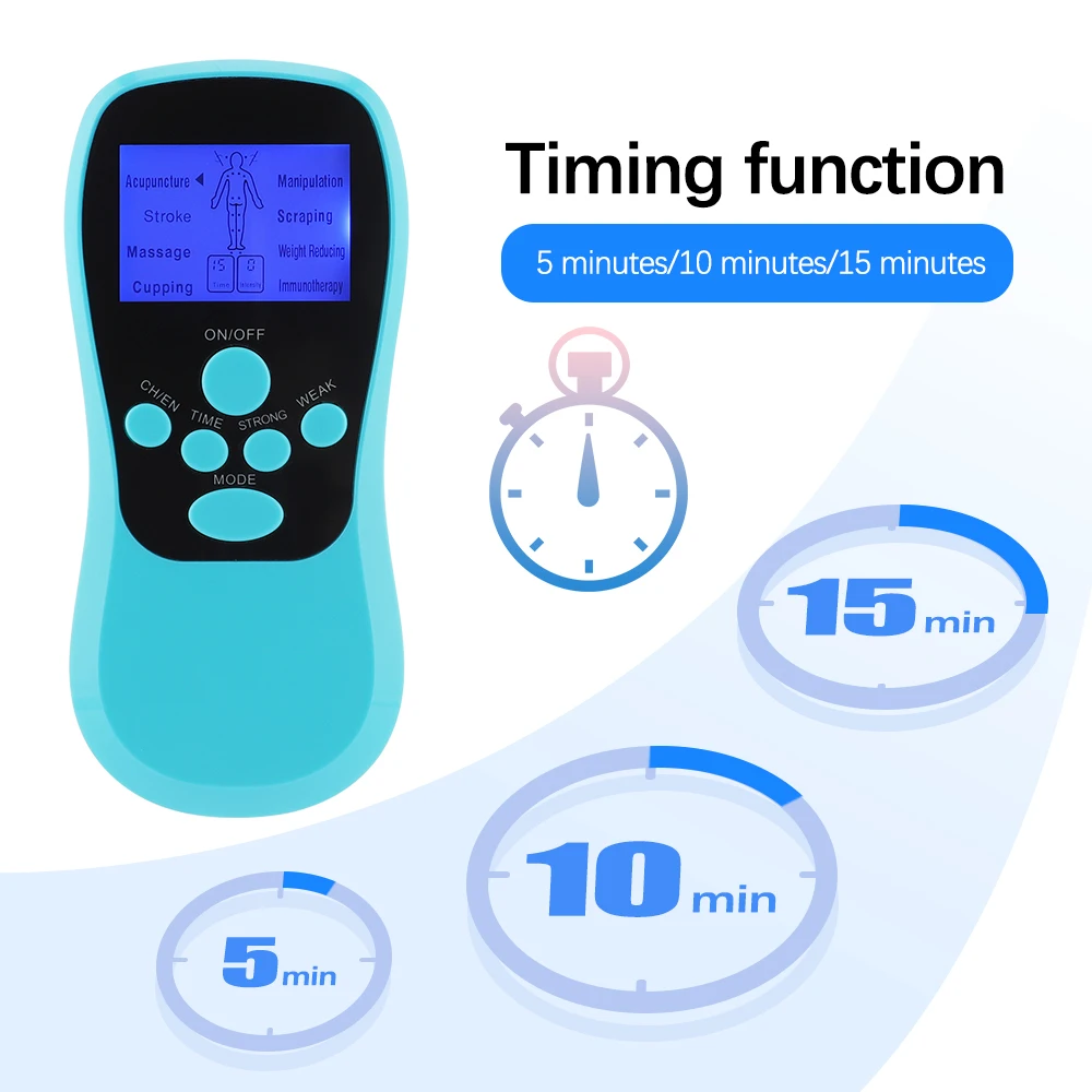 EMS Muscle Stimulator Tens Unit Neck Massage Machine Shiatsu Body Massager for Leg Back Arm Physical Therapy Equipment