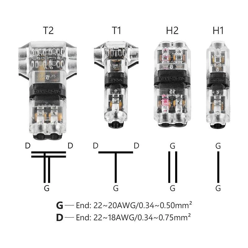 Alibaba.com: 2 pin 2 way LED wire connectors, pluggable double wire ...