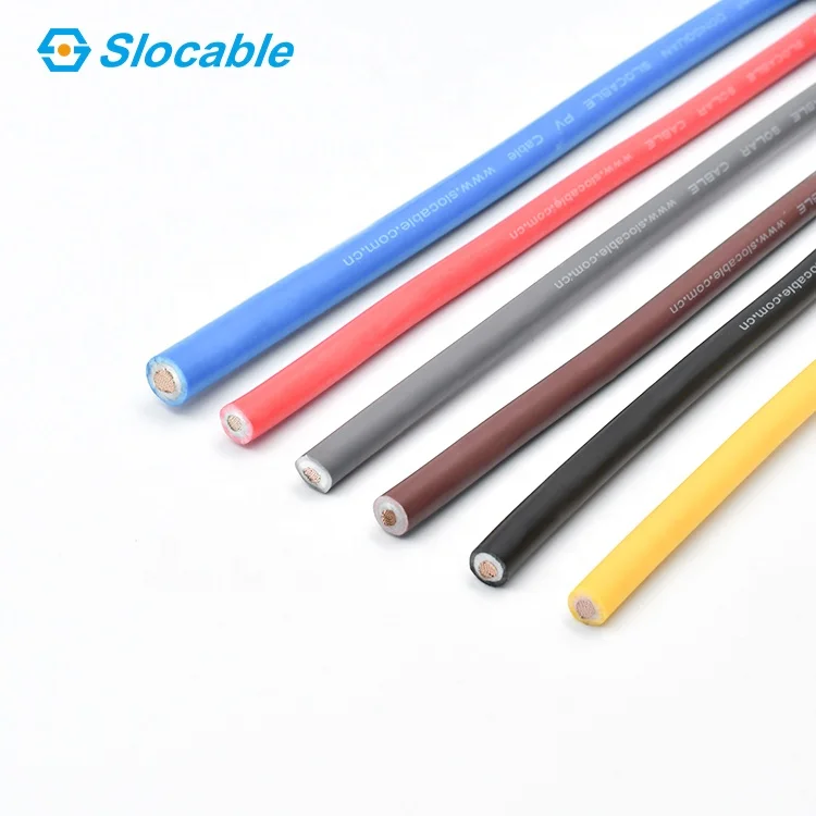 Solar PV DC Cable Custom Solar Connector Cables UV Resistant DC PV Wire 4mm2