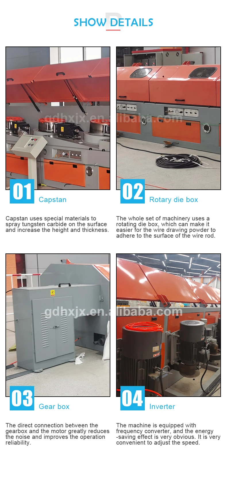CNC Automatic Wire Drawing Machine High Speed High Carbon Straight Line Wire Drawing Machine