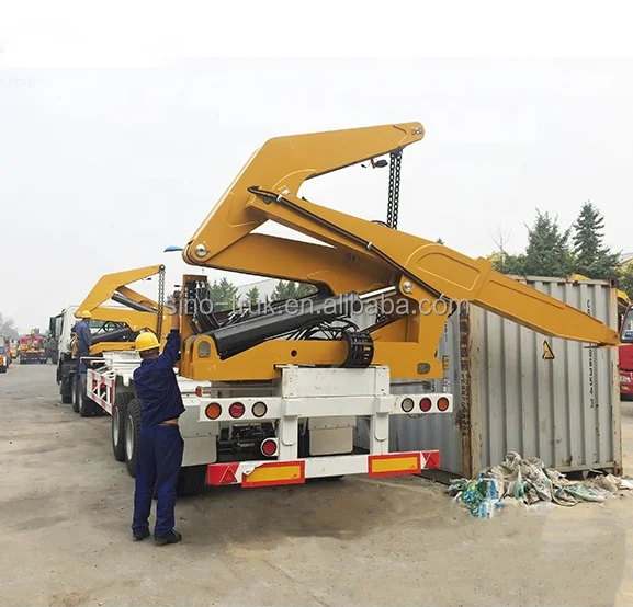 3 Axle 20ft 40ft 37ton Container Side Lifter Self Loading Truck