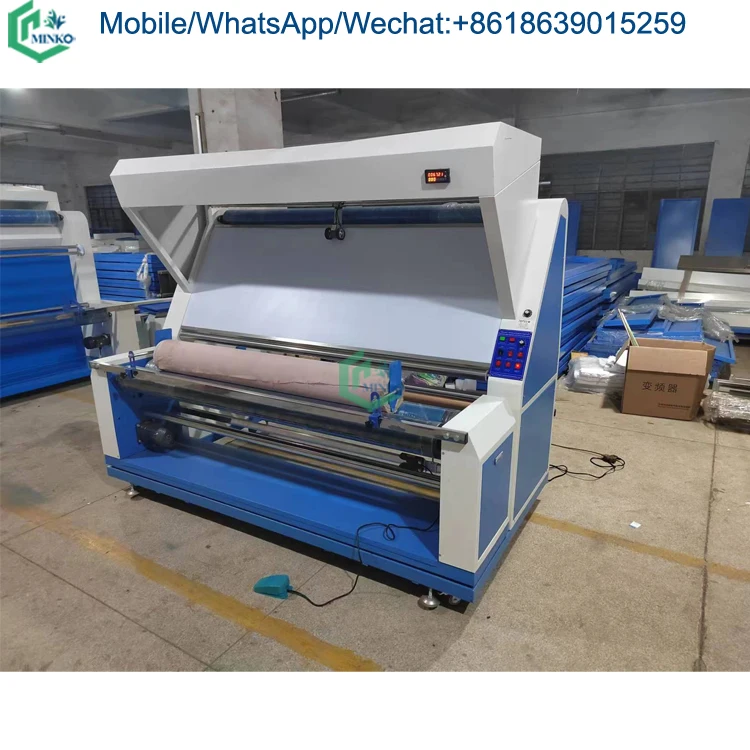 Fabric Textile Cloth Roll Rewinding Measuring Cutting Edge Alignment Fabrics Relaxation Inspection Machine