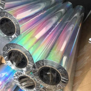 Advertise Printable PVC Holographic Rainbow Vinyl Roll Laser Chrome Car Wrap and Body Stickers