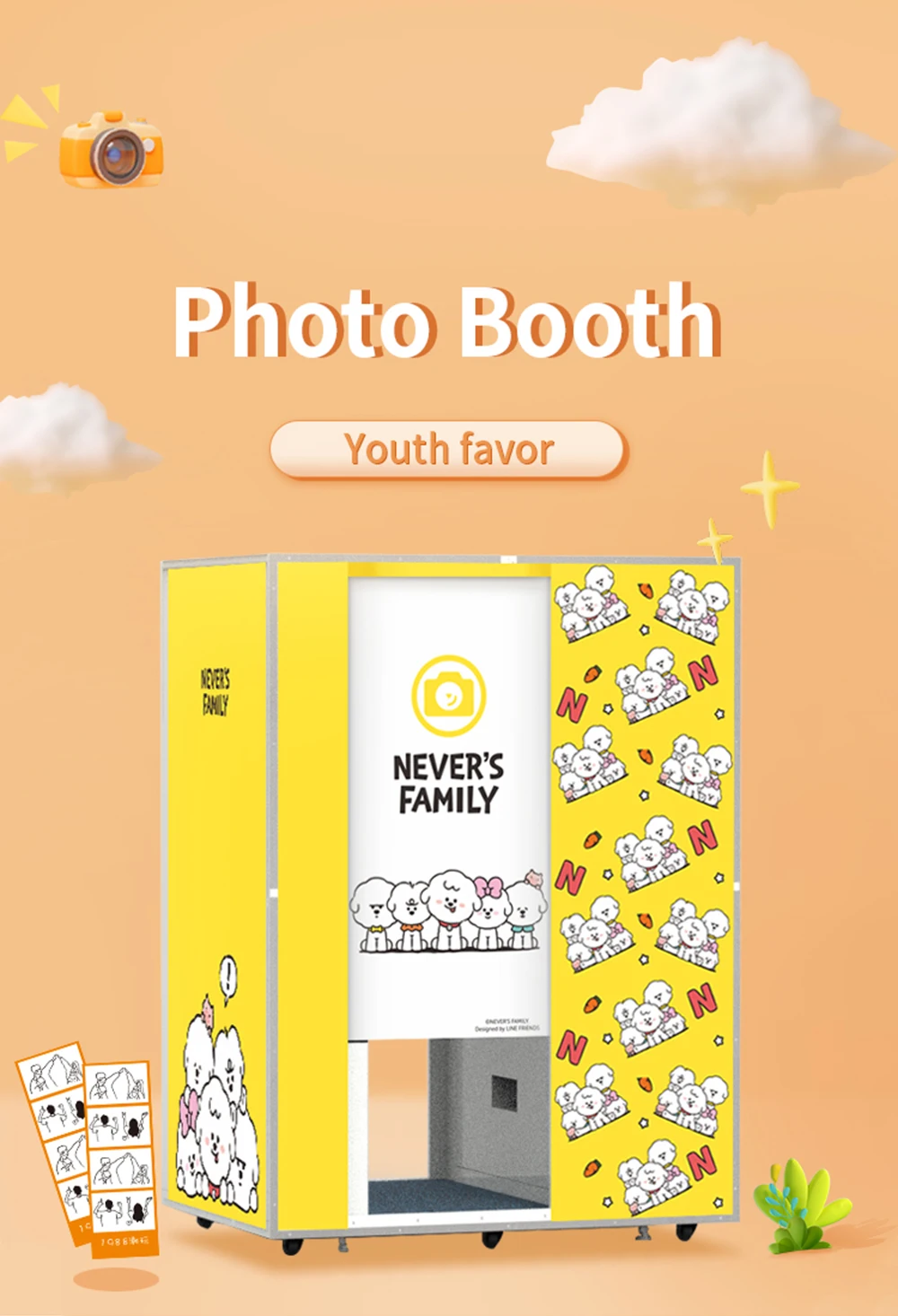 Delux Augmented Reality Photo Booth Mirror Kiosk Machine 21.5 Inch Touch Screen Self Service