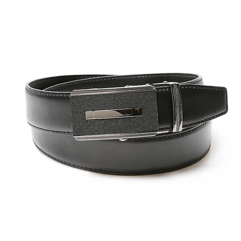 Fast Delivery Automatic Sliding Custom Hidden Zipper Money Belt Genuine Leather Ratchet Belts for Men