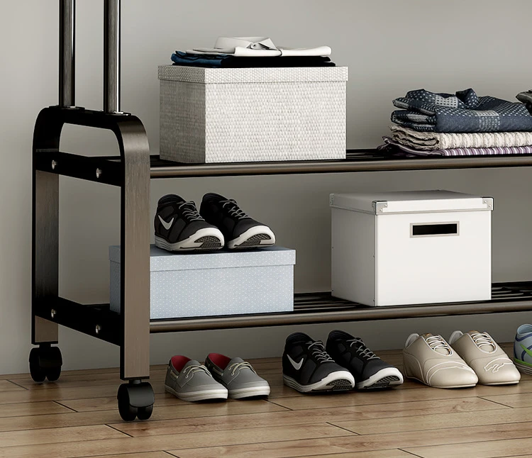 Регулируемая Вешалка для одежды ZQ30 подвесная полка с одной перекладиной полкой обуви Прочная