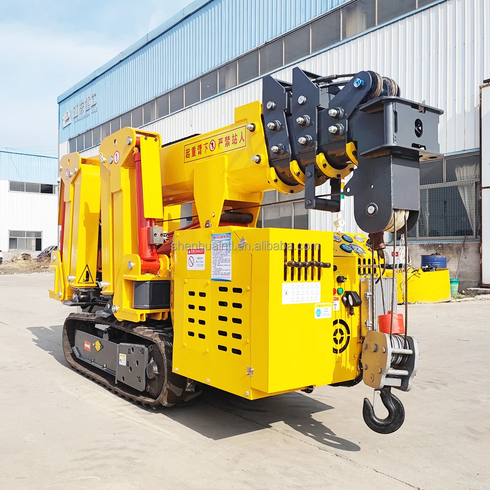 Multifunctional 3ton Spider Crane Mobile Crawler Mini Cranes Remote