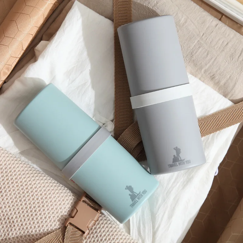 Популярная портативная дорожная чашка для мытья кружки с двойной чашкой комбинированная зубная щетка паста хранения полипропиленовая Коробка Набор