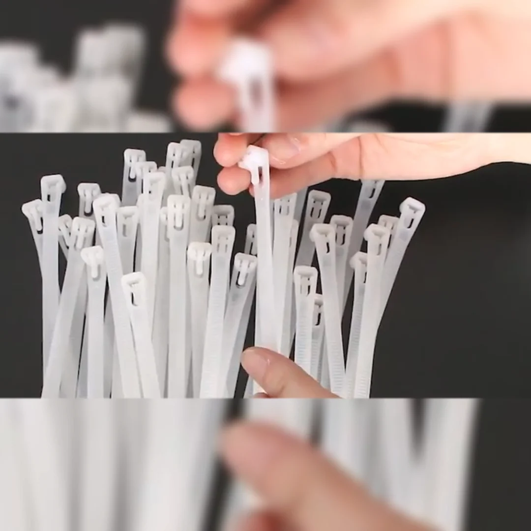 White Quick Release Cable Ties Releaseable 24inch Nylon Zip Ties Wire