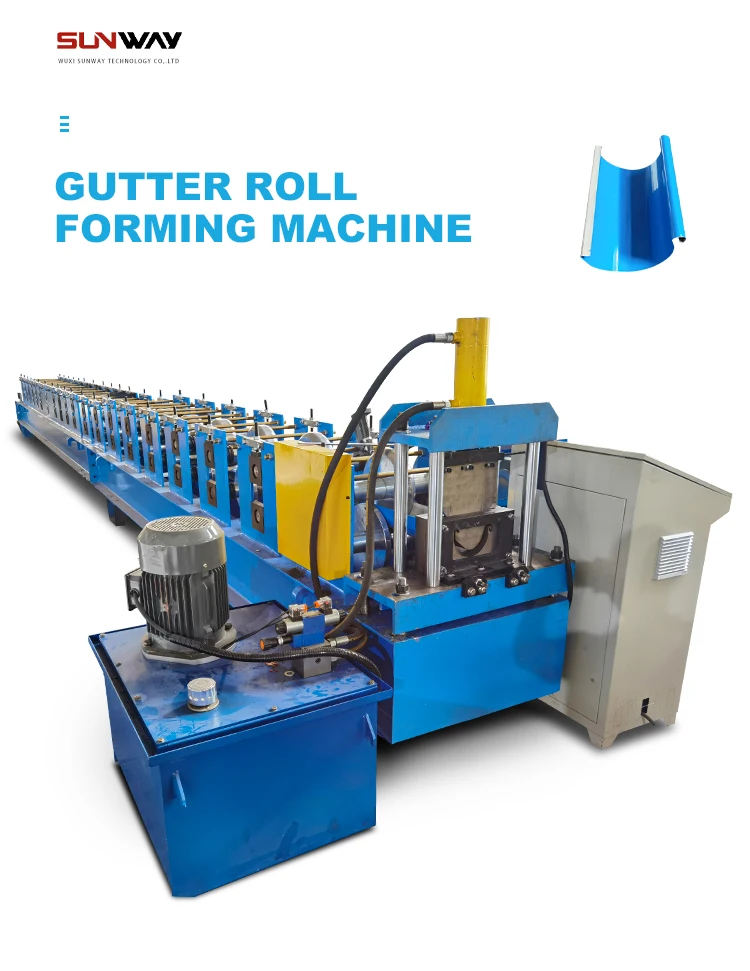 SUNWAY Automatic Gutter Downspout Pipe Roll Forming Machine