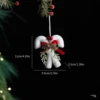 11CM White Flocked Walking Stick