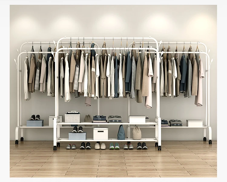 Регулируемая Вешалка для одежды ZQ30 подвесная полка с одной перекладиной полкой обуви Прочная