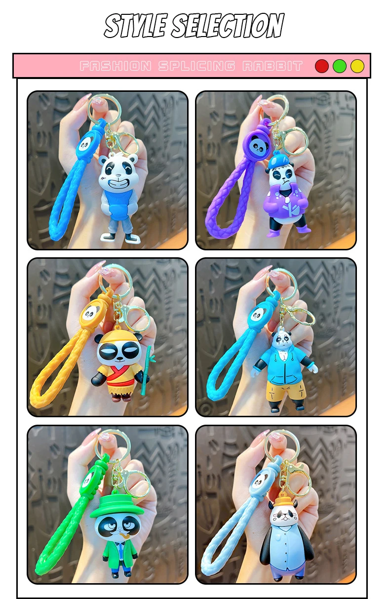 Wholesale Custom 3D Cute Doll Keychain Soft Silicone PVC Cartoon Keyring for Key Holder manufacture