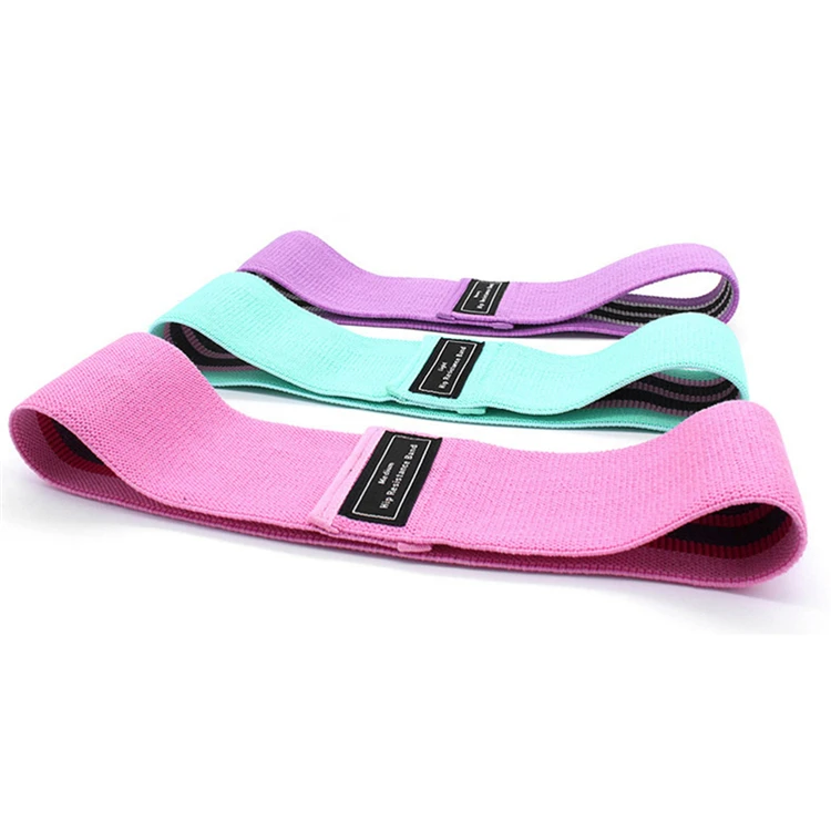 
 Пользовательская Экологически чистая Розовая Повязка для фитнеса, эластичная ткань, длинная хлопковая повязка на бедра  