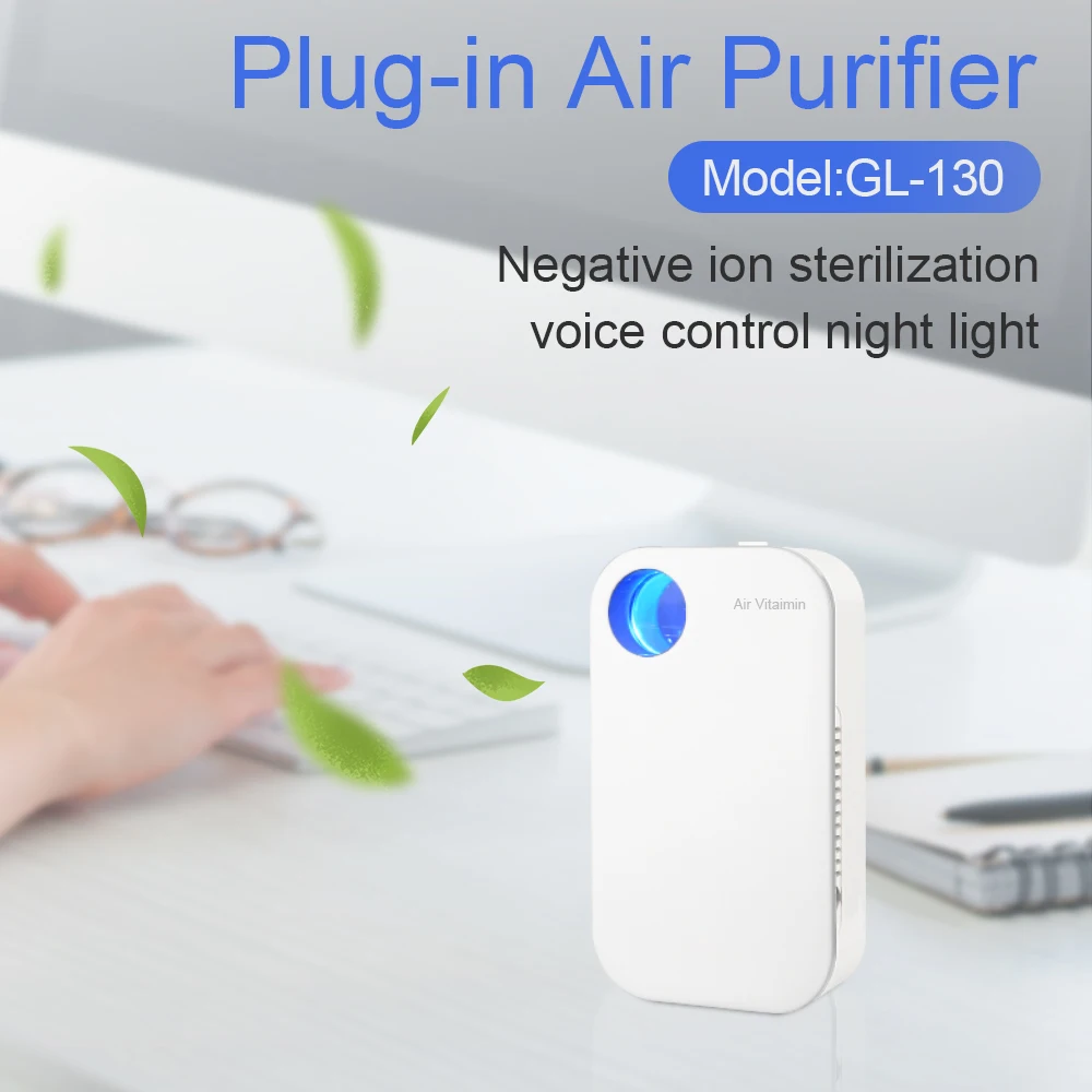 Mini Wall Plug in Mini Negative Ionizer Function Toilet Deodorization Air Purifier System