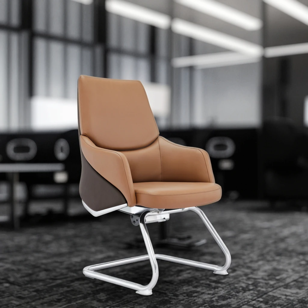 Executive Style Chrome Frame Chair Thickened Plywood Core Conference Room Seating Solution 3