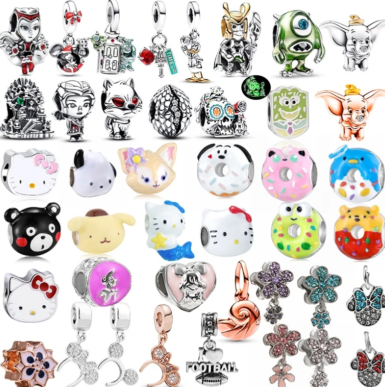 Mixed Hello Kitty Charms Accessories Designer Anime Enamel Cute Fashion Charms for Bracelets