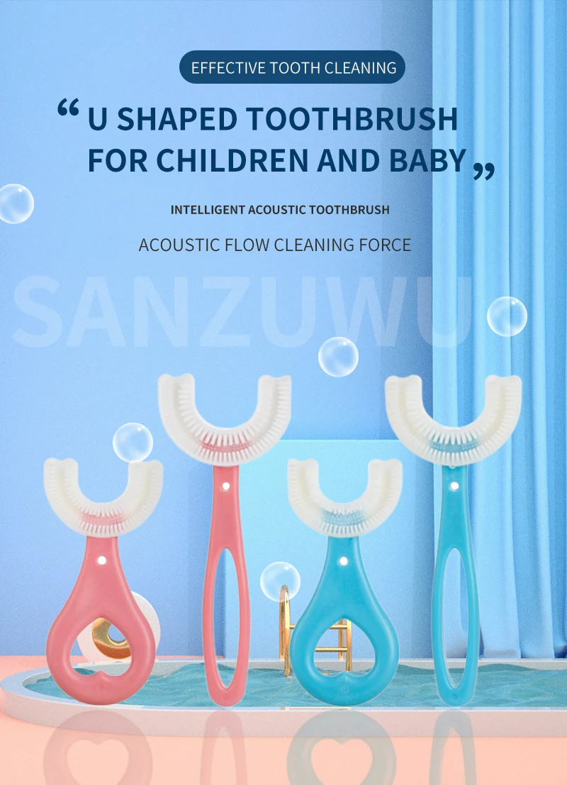 Oral Care Appliances Baby Toothbrush U Shape For Kids Cepillos Dentales Silicone Teeth Brush For Children