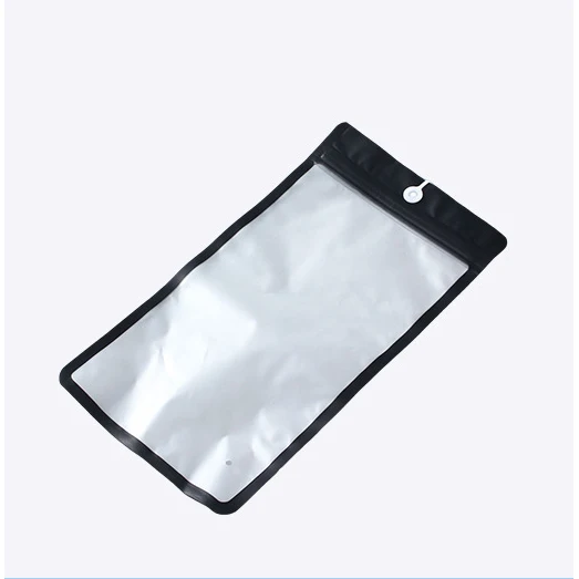 Disposable PE anti theft frosted mobile phone bag with plastic buckle suitable for prohibited photography locations